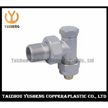 Válvula de radiador de latón macho codo niquelado barato y de alta calidad chino (YS5008)
